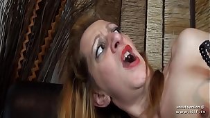 Mature french cougar roughly stockings analyzed with cum in the air mouth