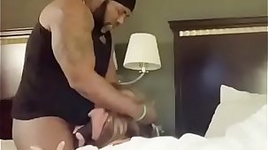 White Slattern getting throat fucked by Daddy’s Brawny black dick!!