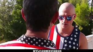 MYLF - Stepson Gets Fucked By Horn-mad Mylf on July 4