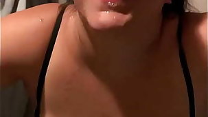Huge facial for cute Latina slut with big tits begging like a dumb whore “give me your cum” — sillyslutwife