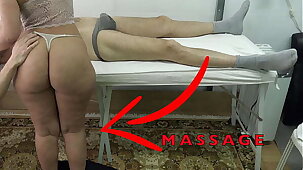 Maid Masseuse close by Big Butt let me Lift her Dress & Fingered her Pussy While she Massaged my Unearth !